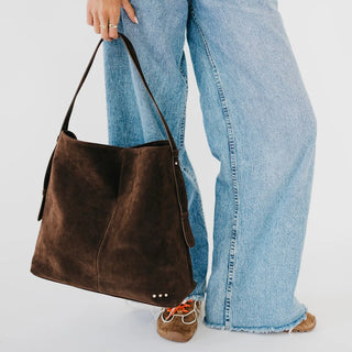 The Evie Suede Hobo Shoulder Bag