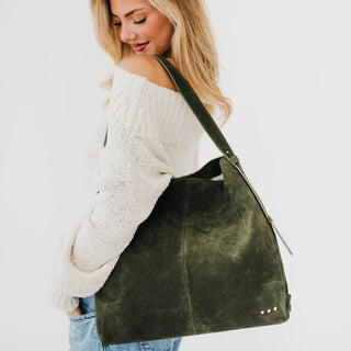 The Evie Suede Hobo Shoulder Bag