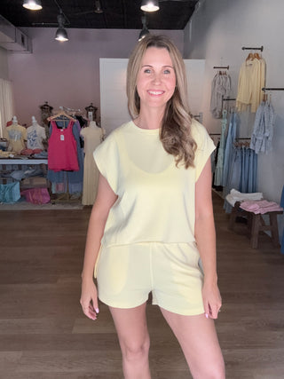 Mono B-two piece yellow athletic set
