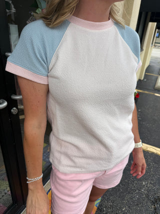 Blue and Pink Soft Top