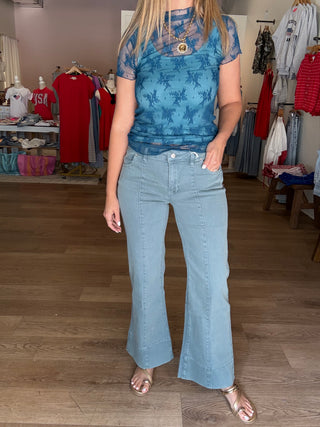 Teal Denim Pant