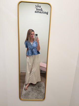 Precious Blue Floral Top