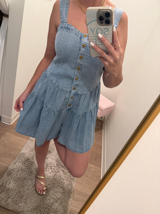 Denim Romper