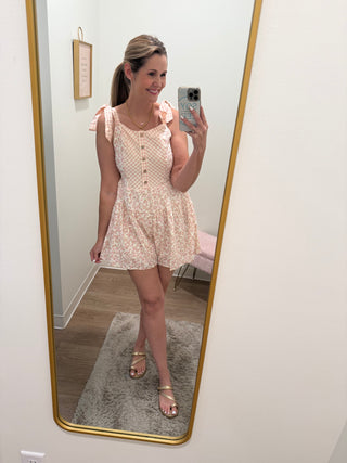 Pink Floral Romper