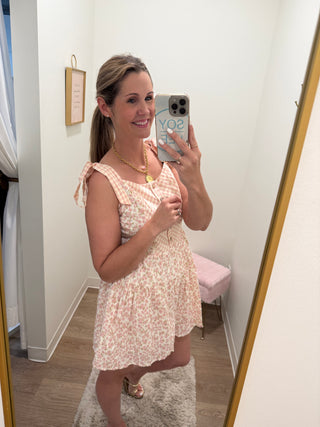 Pink Floral Romper