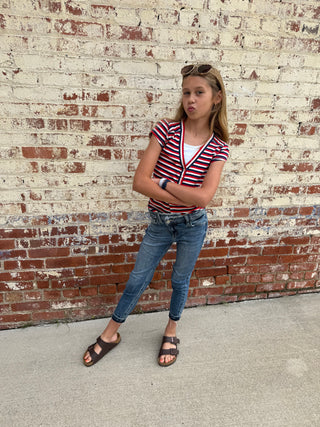 Little Girl Jeans-High Rise Ankle Skinny Jean