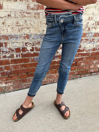 Little Girl Jeans-High Rise Ankle Skinny Jean