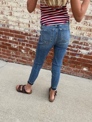 Little Girl Jeans-High Rise Ankle Skinny Jean