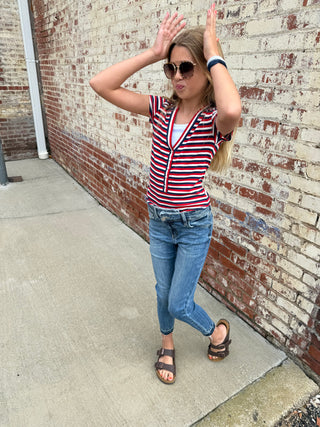Little Girl Jeans-High Rise Ankle Skinny Jean