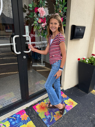 Little Girl Kid Jeans-Kancan Brand-Mid Rise Flare Jean