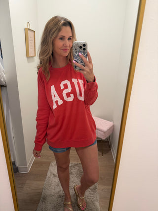 Thread & Supply Brand USA Red Sweatshirt