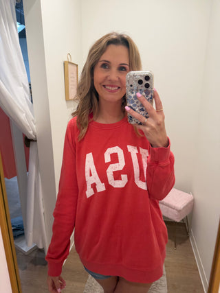 Thread & Supply Brand USA Red Sweatshirt