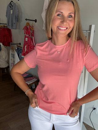 Coral Color Cute Top
