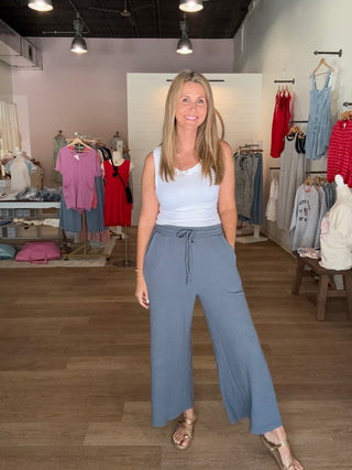 Cloudy Knit Smocked Waist Bottoms