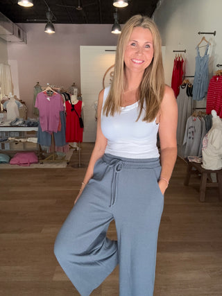Cloudy Knit Smocked Waist Bottoms