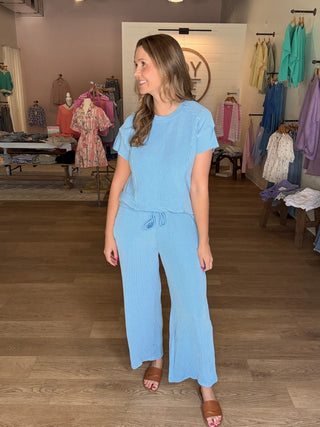 Blue Two Piece Corded Set