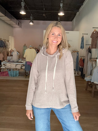 Taupe Hoodie Pullover
