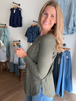 Waffle Long Sleeve Top