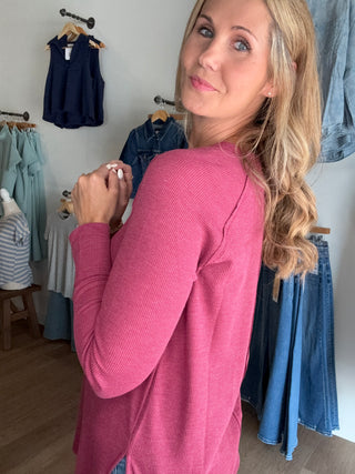 Waffle Long Sleeve Top