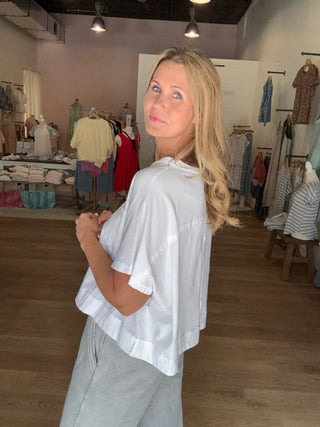 Oversized White Boxy Tee