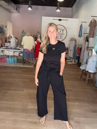 Black Barrel Style Sweatpants