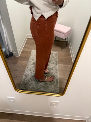 Rust Colored Denim Pant
