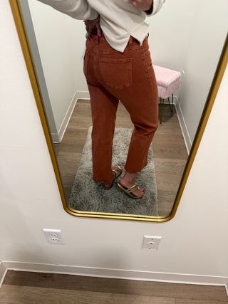 Rust Colored Denim Pant