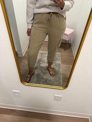 Risen Brand- Comfy cargo khaki pant
