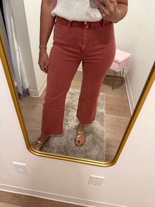 Cranberry Colored Denim Pant