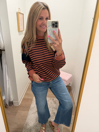 Navy Stripe Soft Pullover