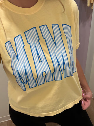 Crop Yellow Mama tee