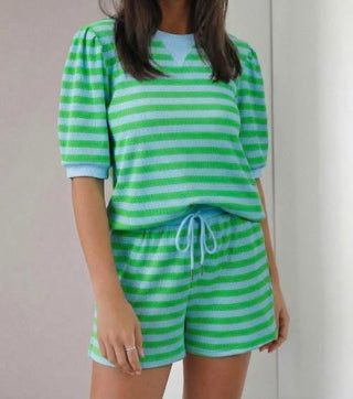 Green and Blue Striped Set