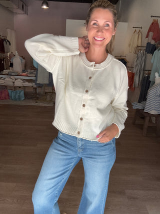 Ivory Cardigan Sweater