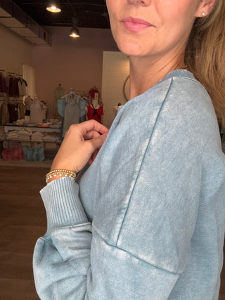 Blue Pocket Pullover