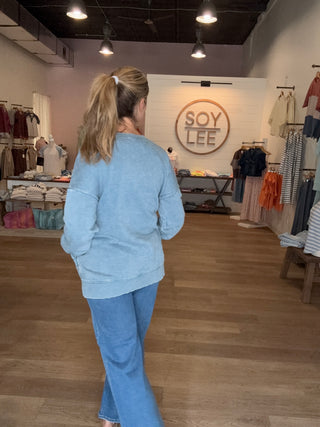 Blue Pocket Pullover