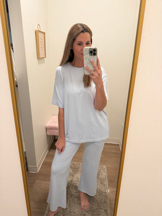 Mono B Brand-soft blue top