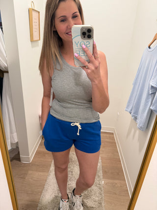 Blue Mono B Brand Athletic Short