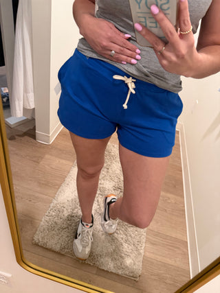 Blue Mono B Brand Athletic Short