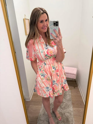 Pink Tropical Dress