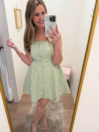 Green Gingham Dress