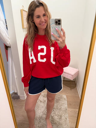 USA Red Sweatshirt