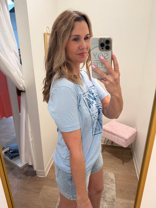 Blue Statue of Liberty Tee