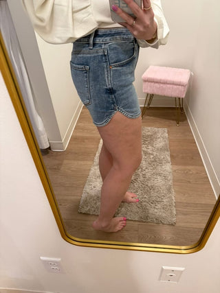 High Rise Round Hem Short