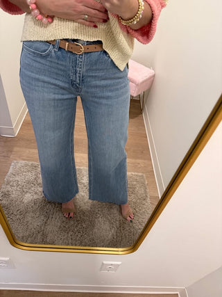 Vervet Brand- High Rise Raw Hem Jean