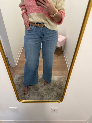 Vervet Brand- High Rise Raw Hem Jean