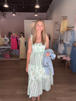 Light Green Floral Dress