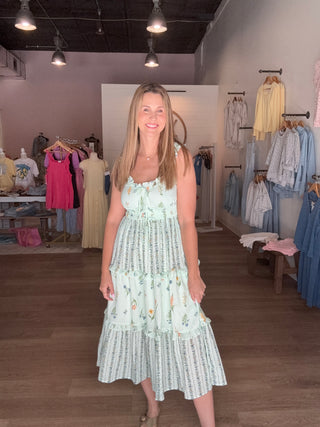 Light Green Floral Dress