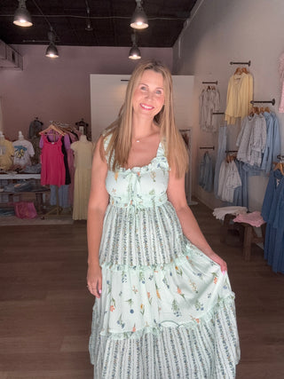 Light Green Floral Dress