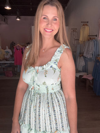 Light Green Floral Dress