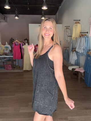 Mineral Wash Skort Dress